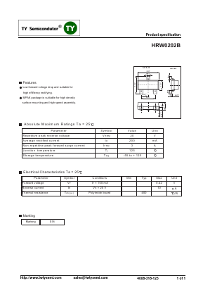 HRW0202B Datasheet PDF KEXIN Industrial