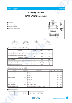 BAT54A Datasheet PDF KEXIN Industrial
