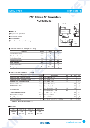 KC807-40 Datasheet PDF KEXIN Industrial