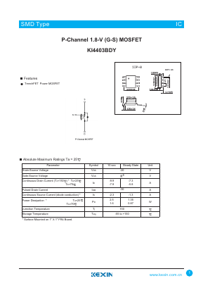 KI4403BDY Datasheet PDF KEXIN Industrial