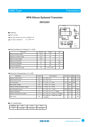 2SC2223 Datasheet PDF KEXIN Industrial