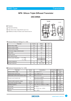 2SC3496A Datasheet PDF KEXIN Industrial