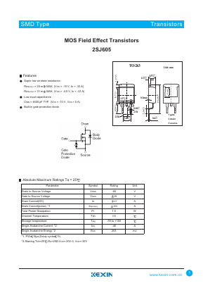 J605 Datasheet PDF KEXIN Industrial