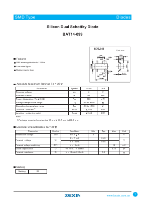 BAT14-099 Datasheet PDF KEXIN Industrial