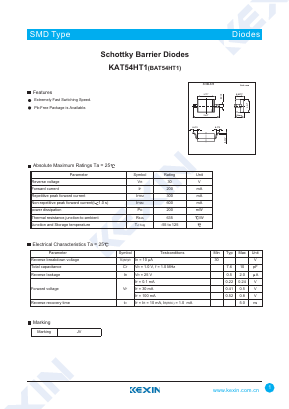BAT54HT1 Datasheet PDF KEXIN Industrial