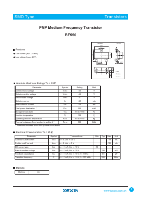 BF550 Datasheet PDF KEXIN Industrial