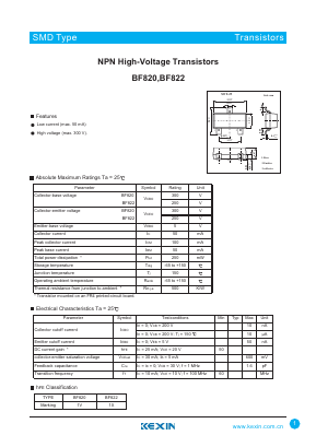 BF820 Datasheet PDF KEXIN Industrial