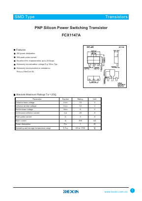 FCX1147A Datasheet PDF KEXIN Industrial