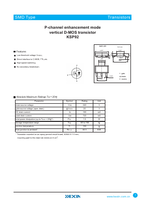 KSP92 Datasheet PDF KEXIN Industrial