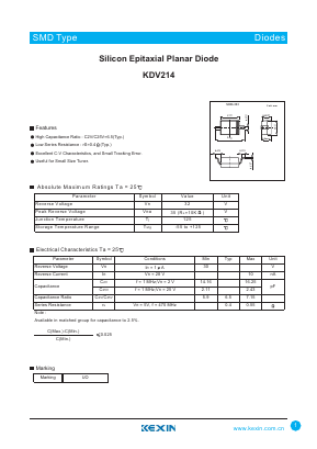 KDV214 Datasheet PDF KEXIN Industrial
