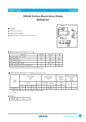 BZX84C5V1 Datasheet PDF KEXIN Industrial