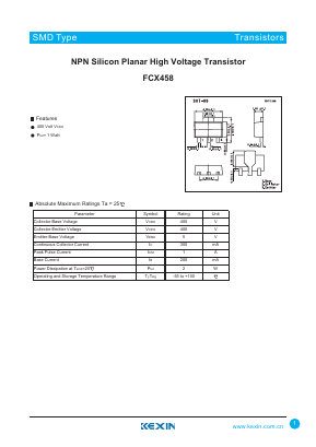 FCX458 Datasheet PDF KEXIN Industrial