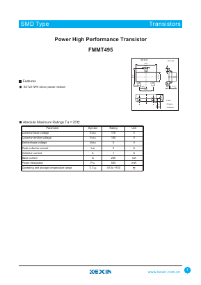 FMMT495 Datasheet PDF KEXIN Industrial