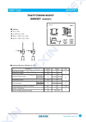 KI4953DY Datasheet PDF KEXIN Industrial