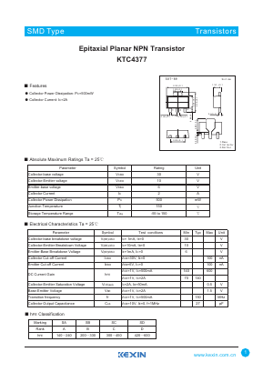 KTC4377 Datasheet PDF KEXIN Industrial