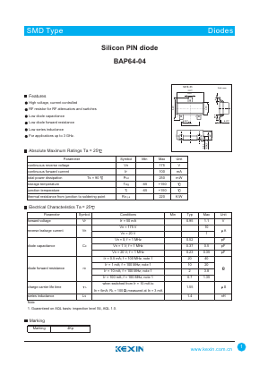 BAP64-04 Datasheet PDF KEXIN Industrial