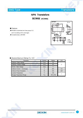 KCW66 Datasheet PDF KEXIN Industrial