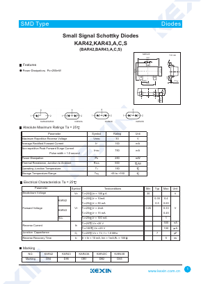 BAR43 Datasheet PDF KEXIN Industrial