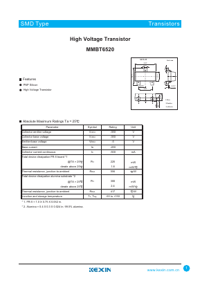 MMBT6520 Datasheet PDF KEXIN Industrial