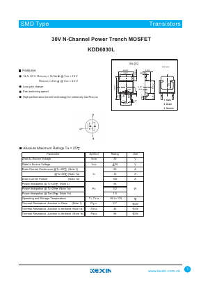 KDD6030L Datasheet PDF KEXIN Industrial