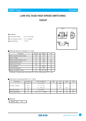 1SS357 Datasheet PDF KEXIN Industrial