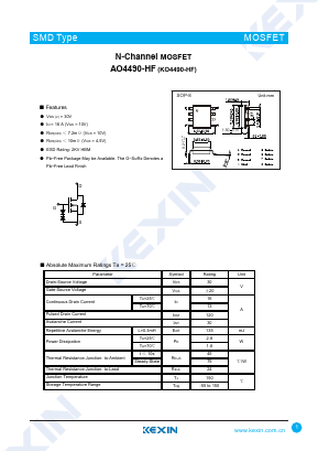 KO4490-HF Datasheet PDF KEXIN Industrial