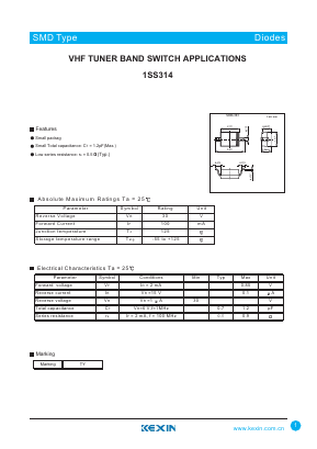 1SS314 Datasheet PDF KEXIN Industrial