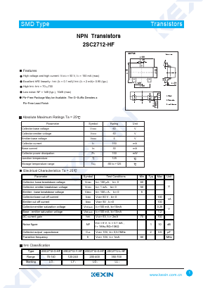 2SC2712-L-HF Datasheet PDF KEXIN Industrial