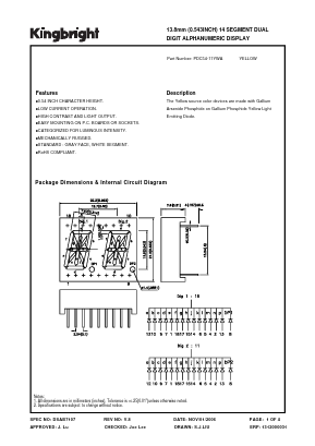 PDC54-11YWA Datasheet PDF Kingbright