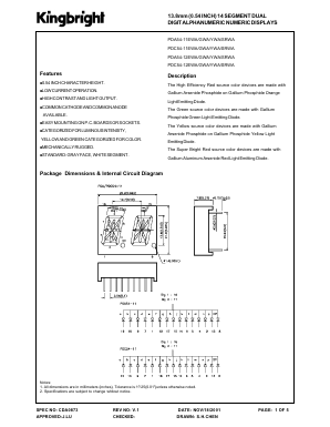 PDA54-11EWA Datasheet PDF Kingbright