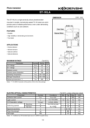 ST-1KLA Datasheet PDF Kodenshi Auk Co., LTD