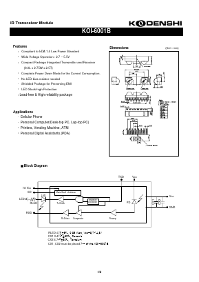 KOI-6001B Datasheet PDF Kodenshi Auk Co., LTD