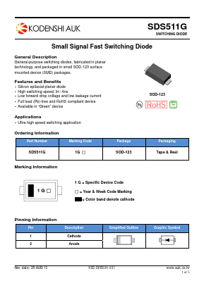 SDS511G Datasheet PDF Kodenshi Auk Co., LTD