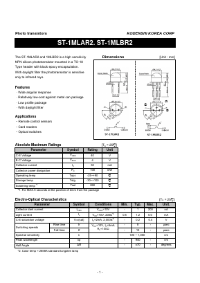 ST-1MLBR2 Datasheet PDF Kodenshi Auk Co., LTD