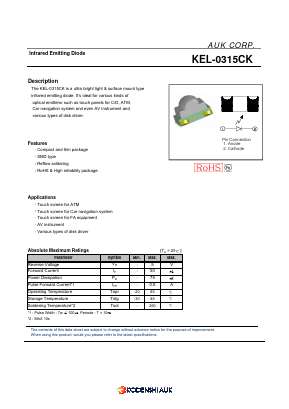 KEL-0315CK Datasheet PDF Kodenshi Auk Co., LTD