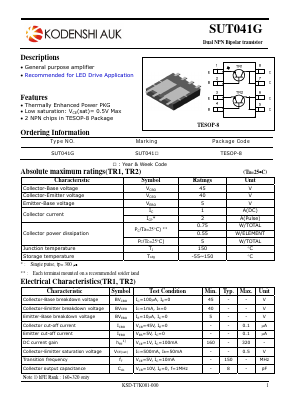 SUT041G Datasheet PDF Kodenshi Auk Co., LTD