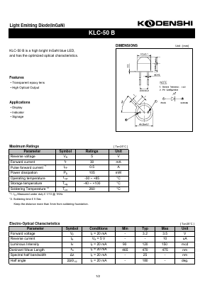 KLC-50B Datasheet PDF Kodenshi Auk Co., LTD