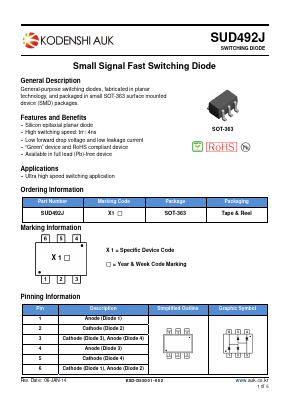 SUD492J Datasheet PDF Kodenshi Auk Co., LTD