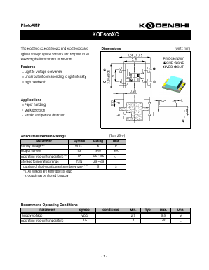 KOE5002C Datasheet PDF Kodenshi Auk Co., LTD