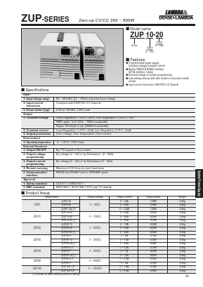 ZUP80-2.5 Datasheet PDF DENSEI-LAMBDA