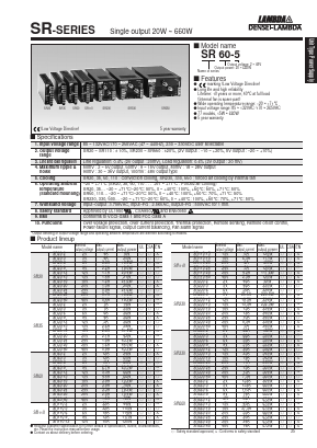SR20-18 Datasheet PDF DENSEI-LAMBDA
