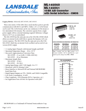 MC145050P Datasheet PDF LANSDALE Semiconductor Inc.