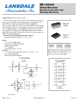 MC145406P Datasheet PDF LANSDALE Semiconductor Inc.