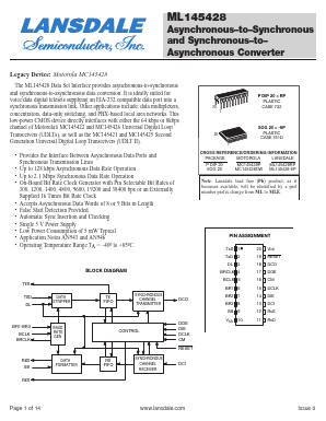 ML145428-6P Datasheet PDF LANSDALE Semiconductor Inc.