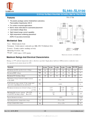 SL5100 Datasheet PDF Shanghai Leiditech Electronic Technology Co., Ltd