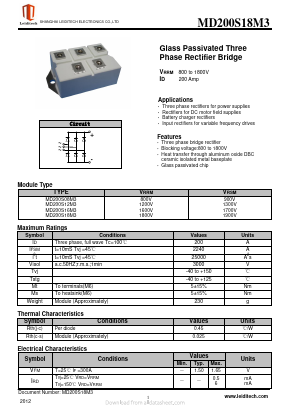 MD200S08M3 Datasheet PDF Shanghai Leiditech Electronic Technology Co., Ltd