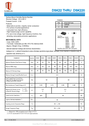 DSK22 Datasheet PDF Shanghai Leiditech Electronic Technology Co., Ltd