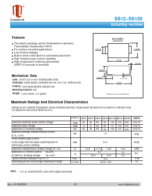 SS14 Datasheet PDF Shanghai Leiditech Electronic Technology Co., Ltd