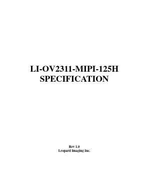 LI-OV2311-MIPI-125H Datasheet PDF Leopard Imaging Inc.