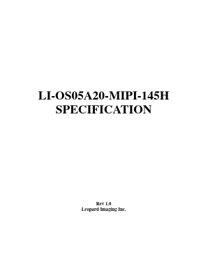LI-OS05A20-MIPI-145H Datasheet PDF Leopard Imaging Inc.